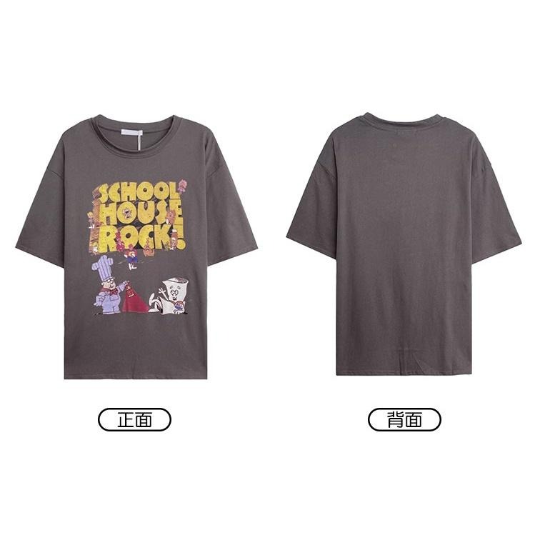 【RENA小舖 台灣現貨每天出】卡通印花舒適棉質短袖T恤/夏季/休閒/百搭/可愛【R20032】-細節圖2