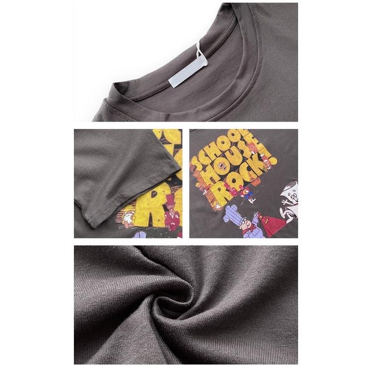 【RENA小舖 台灣現貨每天出】卡通印花舒適棉質短袖T恤/夏季/休閒/百搭/可愛【R20032】-細節圖3