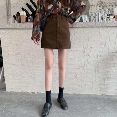 【RENA小舖 台灣現貨每天出】薄荷小清新🍃｜糖果色牛仔半身裙_百搭/可愛/清新/裙子/短裙【R21420】-細節圖5