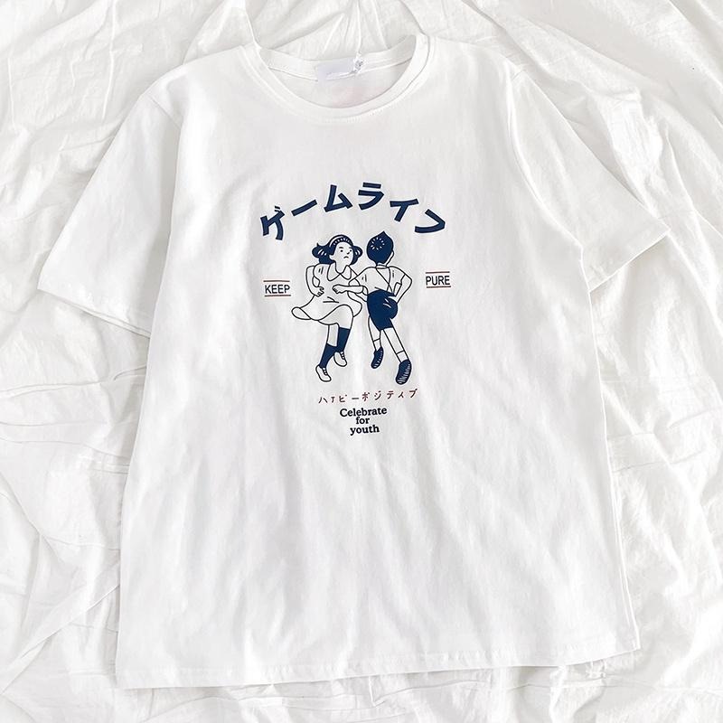 【RENA小舖 台灣現貨每天出】我們一起轉轉轉😵‍💫｜懷舊圓領上衣_日系/百搭/短袖/短袖上衣【R18584】-細節圖4