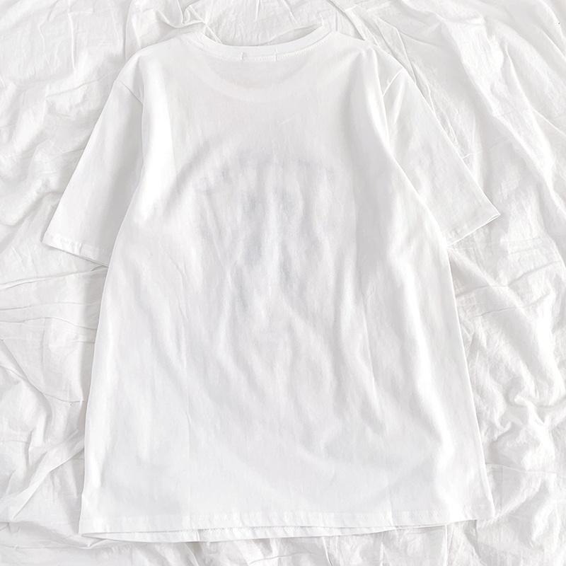 【RENA小舖 台灣現貨每天出】我們一起轉轉轉😵‍💫｜懷舊圓領上衣_日系/百搭/短袖/短袖上衣【R18584】-細節圖5