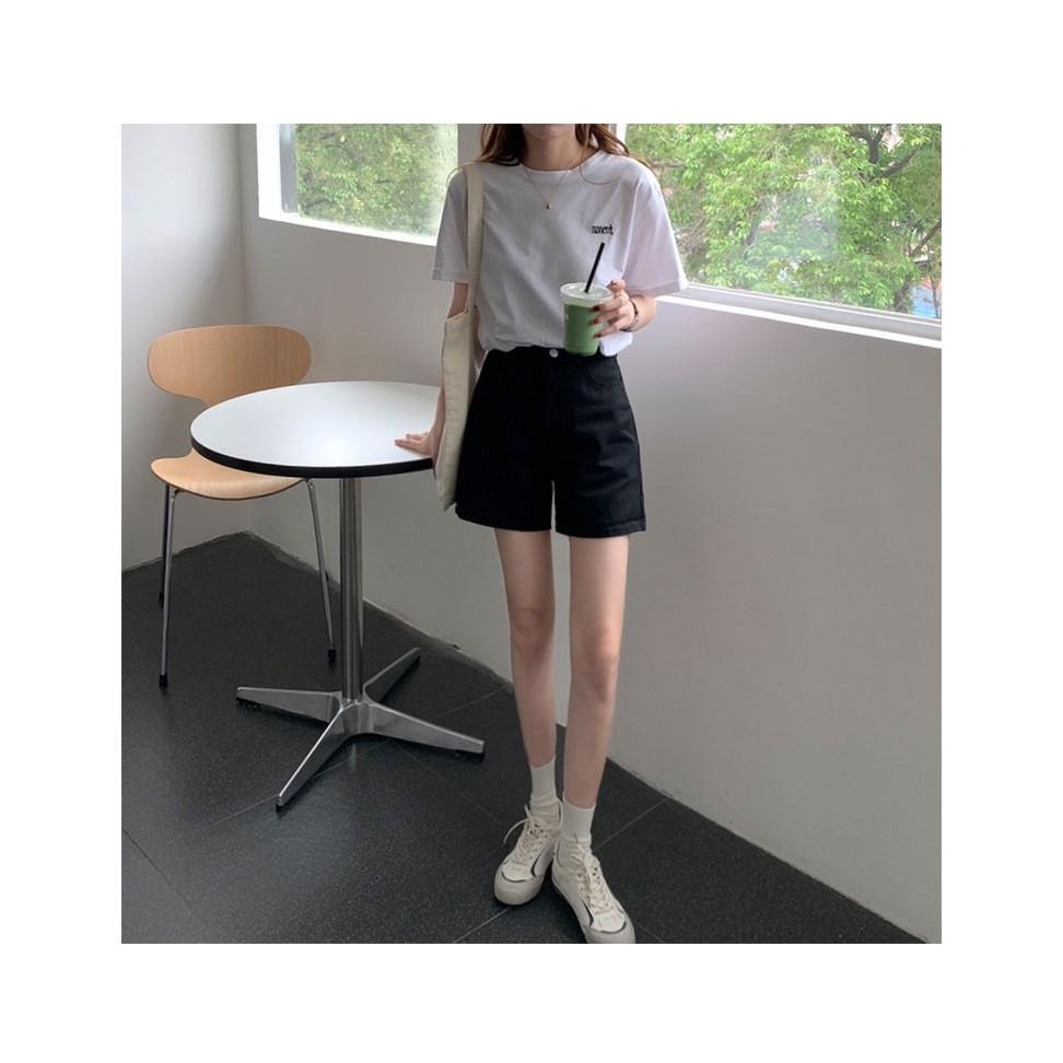 【RENA小舖 台灣現貨每天出】多巴胺穿搭夏季復古休閒短褲/短褲/休閒短褲/顯腿長/糖果色【R18413】-細節圖9