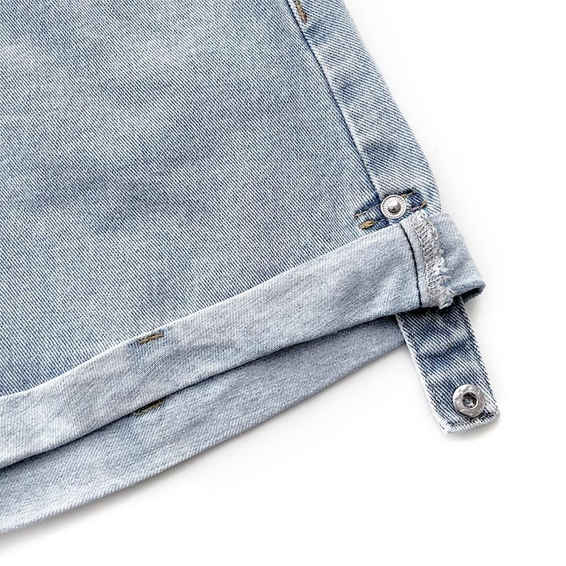 【RENA小舖 台灣現貨每天出】復古刷色仿舊高腰短褲_牛仔短褲/水洗/高腰短褲/基本款牛仔短褲【R20289】-細節圖8