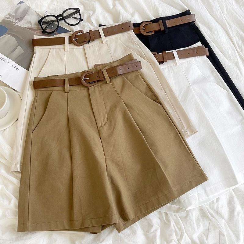 【RENA小舖 台灣現貨每天出】日系膠卷📷｜復古西裝短褲_簡約/顯瘦/純色/西裝短褲/短褲【R20215】-細節圖5