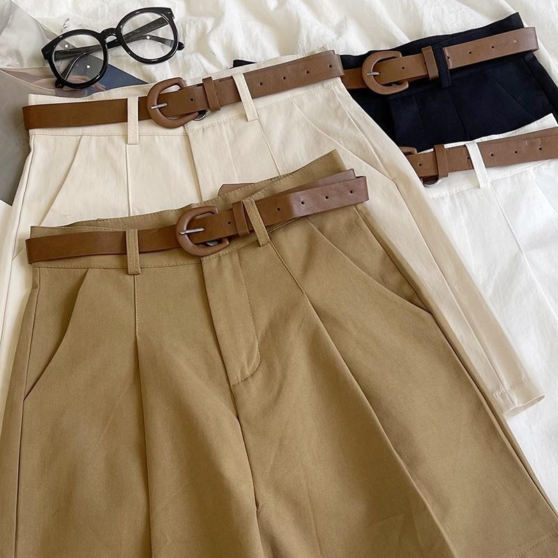 【RENA小舖 台灣現貨每天出】日系膠卷📷｜復古西裝短褲_簡約/顯瘦/純色/西裝短褲/短褲【R20215】-細節圖6