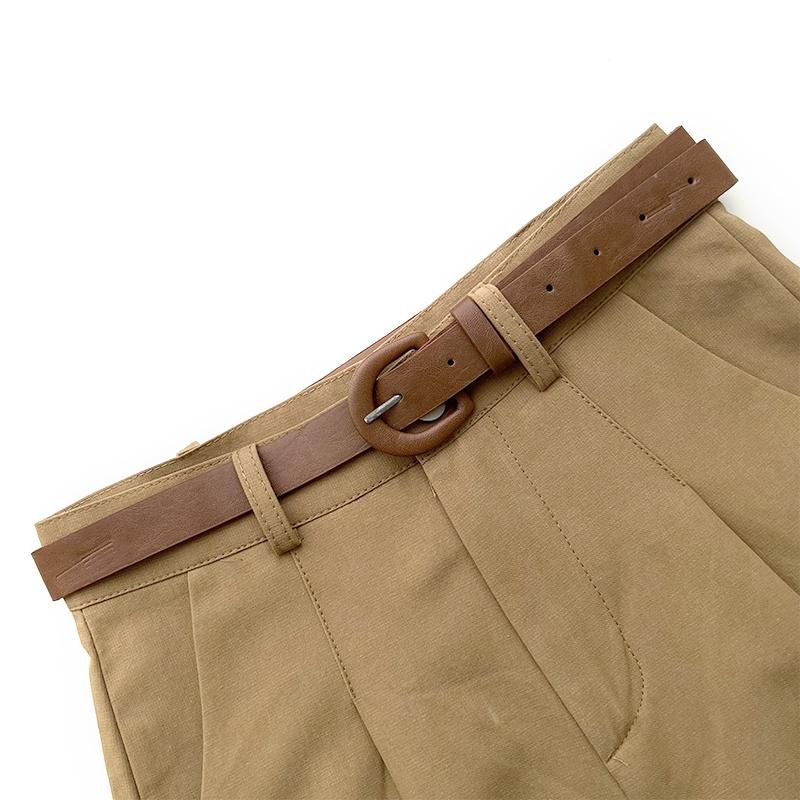 【RENA小舖 台灣現貨每天出】日系膠卷📷｜復古西裝短褲_簡約/顯瘦/純色/西裝短褲/短褲【R20215】-細節圖7