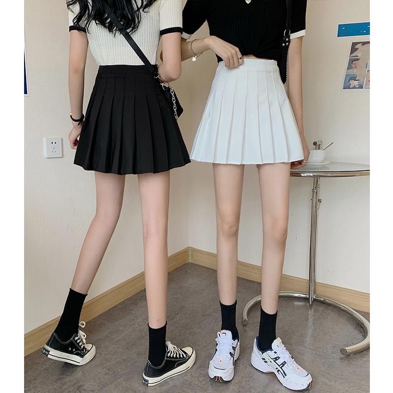 【RENA小舖 台灣現貨每天出】高腰A字形顯瘦西裝百褶短裙_百搭/高腰/顯瘦/短裙/百褶裙/西裝【R21447】-細節圖2