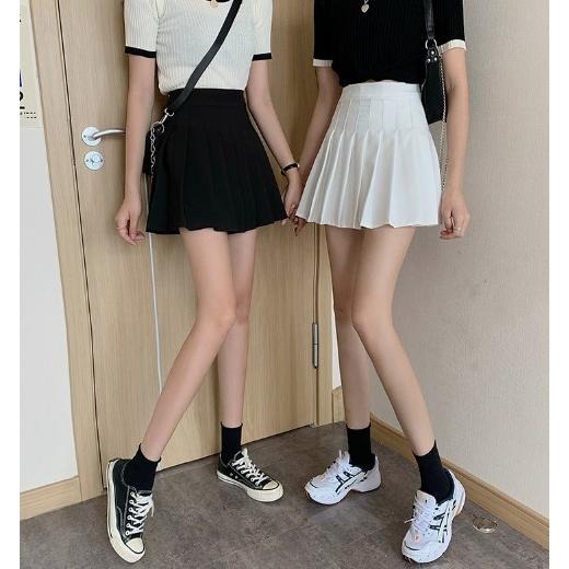 【RENA小舖 台灣現貨每天出】高腰A字形顯瘦西裝百褶短裙_百搭/高腰/顯瘦/短裙/百褶裙/西裝【R21447】-細節圖9