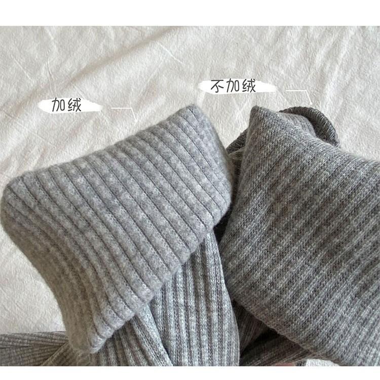 【RENA小舖 台灣現貨每天出】秋冬保暖穿搭小幫手加絨坑條顯瘦彈力外穿小腳褲褲襪打底褲【R17332】-細節圖2