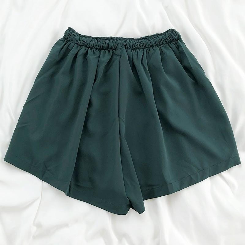 【RENA小舖 台灣現貨每天出】復古清新超薄防曬衫u型領純色打底背心高腰湖水藍半身裙【R16136】-細節圖3