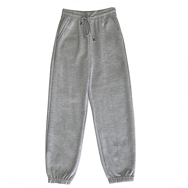 【RENA小舖 台灣現貨每天出】元氣少女束腳活力運動風早秋鬆緊高腰綁帶寬鬆舒適直筒長褲【R18992】-細節圖7