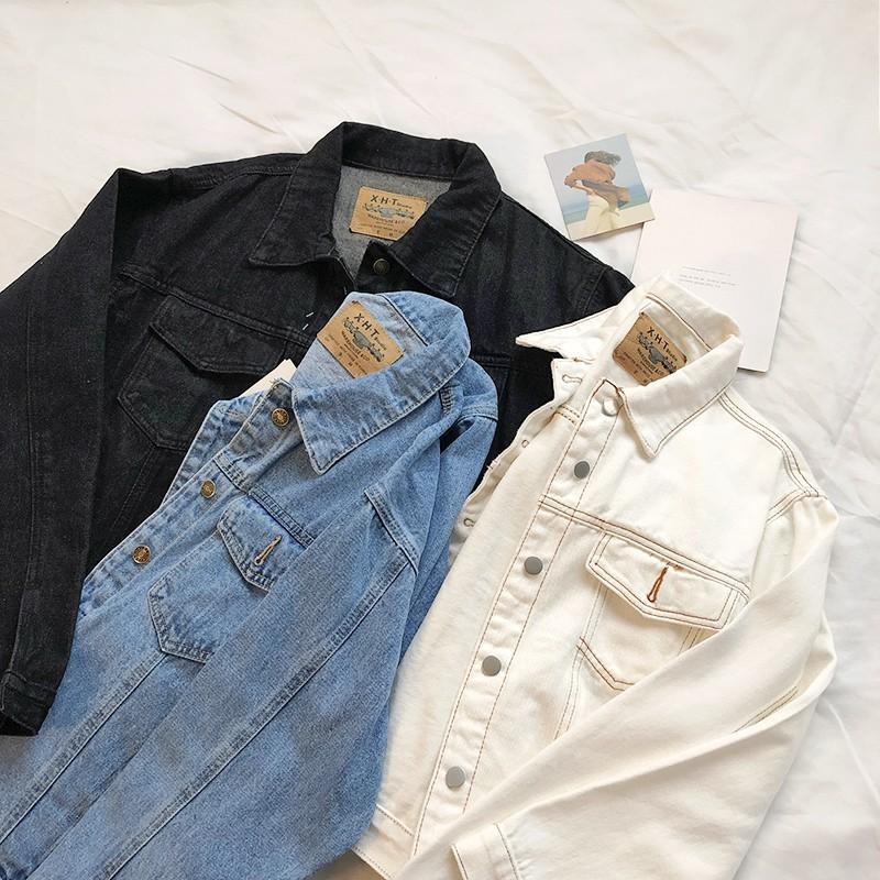 【RENA小舖 台灣現貨每天出】騎車不怕風大🛵｜復古做舊牛仔外套_百搭/寬鬆/牛仔外套【R11796】-細節圖4