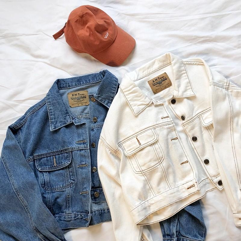 【RENA小舖 台灣現貨每天出】活力女孩必備🔅｜復古牛仔外套_/百搭/短款/牛仔外套【R11832】-細節圖4