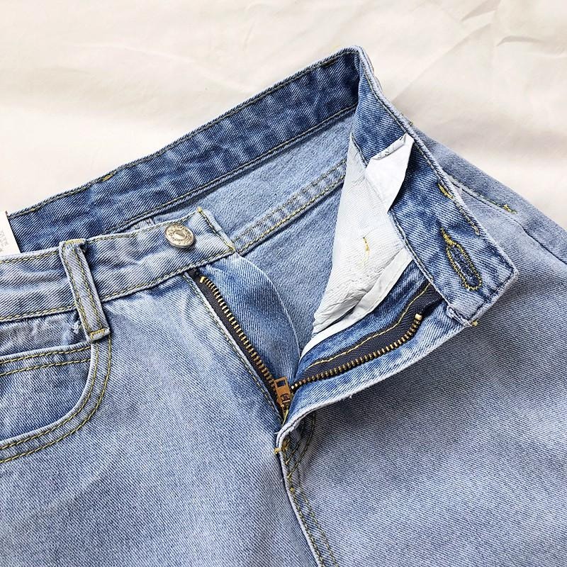 【RENA小舖 台灣現貨每天出】隨性撕邊😎｜淺藍直筒牛仔褲_高腰/休閒/百搭/直筒褲/牛仔褲【R12197】-細節圖8