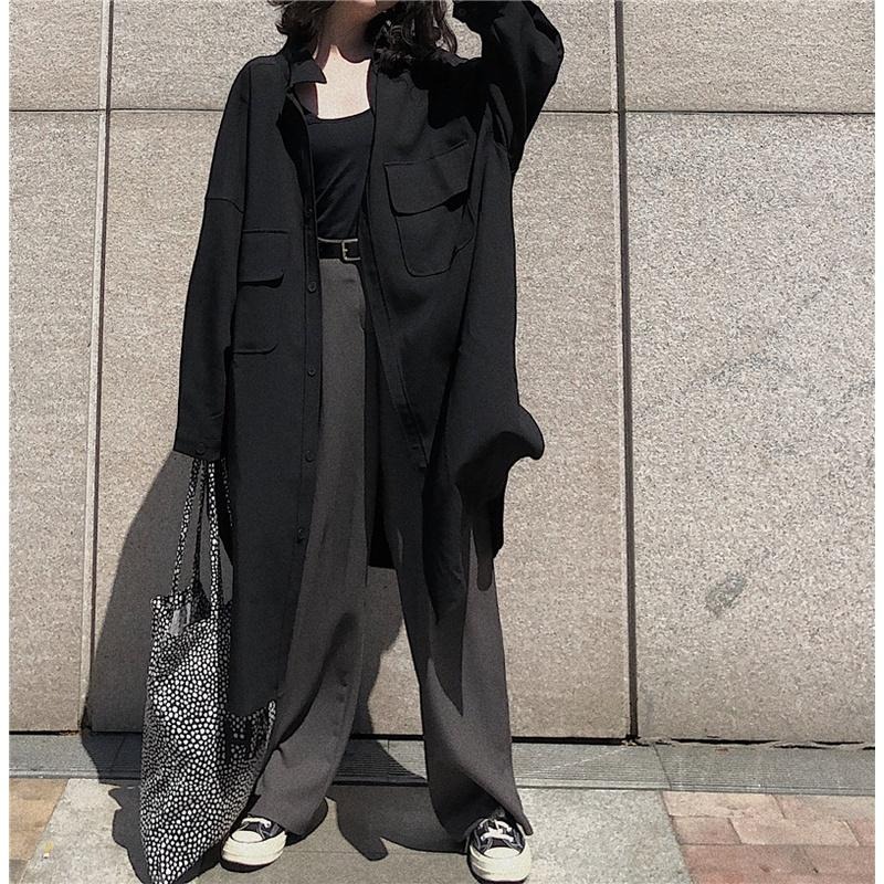 【RENA小舖 台灣現貨每天出】鐵塔的午後🗼｜慵懶長袖風衣外套_簡約/氣質/慵懶/長袖/外套【R21104】-細節圖7