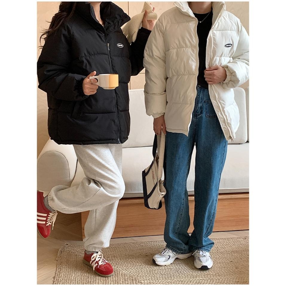 【RENA小舖 台灣現貨每天出】韓系東大門款短版立領羽絨外套/短版大衣/冬天必備【R22054】-細節圖6