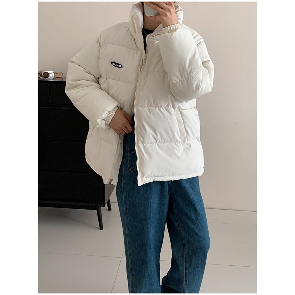 【RENA小舖 台灣現貨每天出】韓系東大門款短版立領羽絨外套/短版大衣/冬天必備【R22054】-細節圖7