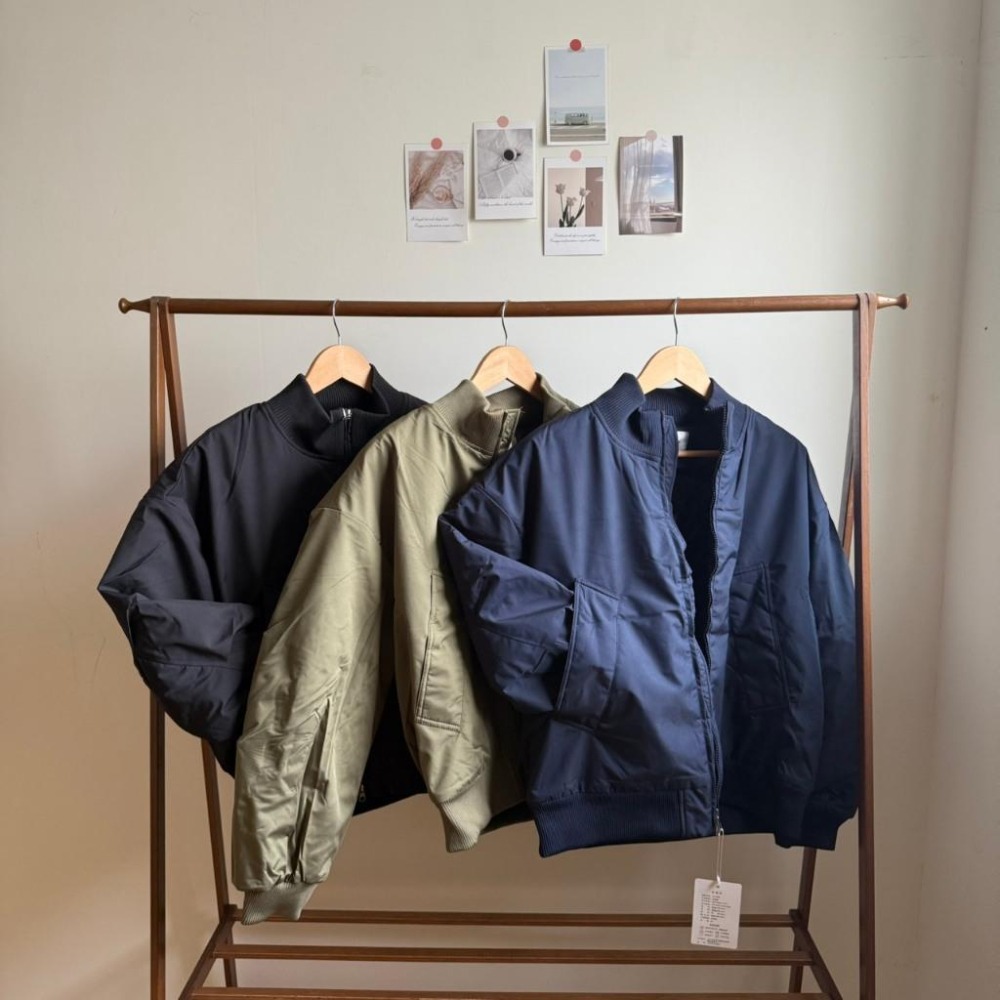 【RENA小舖 台灣現貨每天出】美式復古飛行外套/雙拉鍊/情侶外套/棒球外套/純棉外套【R22050】-細節圖7