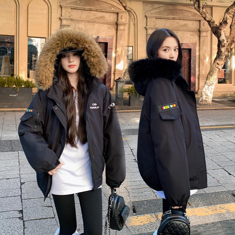 【RENA小舖 台灣現貨每天出】韓系張員瑛同款工裝外套/連帽外套/短版外套/純棉外套【R22049】-細節圖3