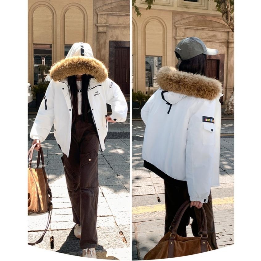 【RENA小舖 台灣現貨每天出】韓系張員瑛同款工裝外套/連帽外套/短版外套/純棉外套【R22049】-細節圖4