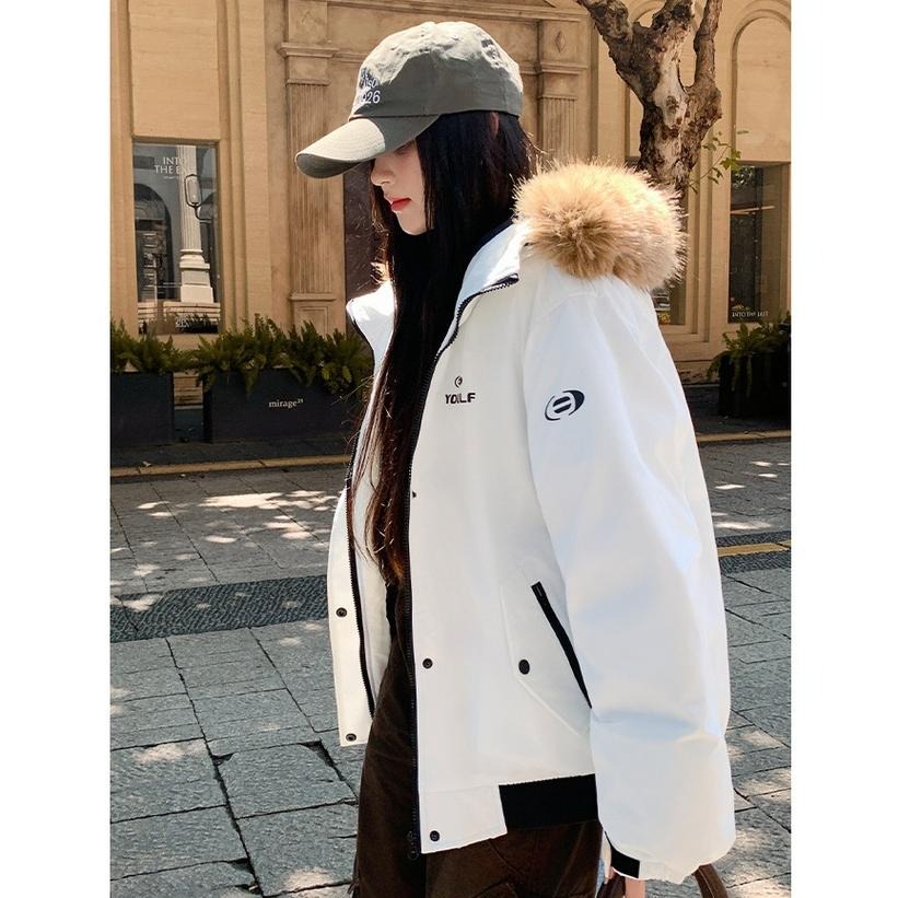 【RENA小舖 台灣現貨每天出】韓系張員瑛同款工裝外套/連帽外套/短版外套/純棉外套【R22049】-細節圖7