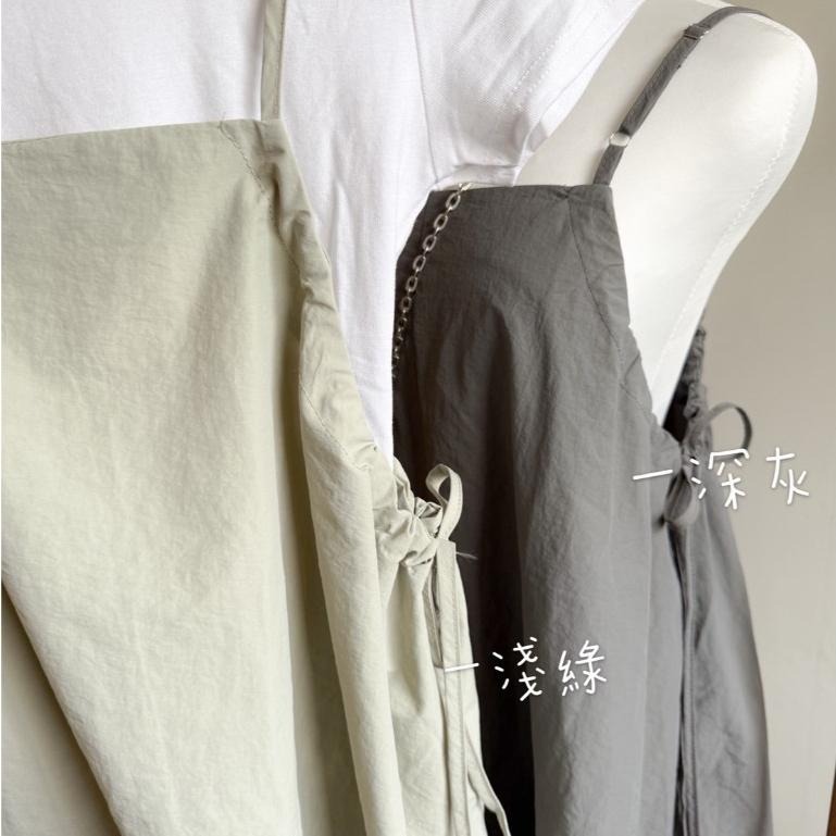 【RENA小舖 台灣現貨每天出】小個子工裝抽繩可調節吊帶裙兩件套/百搭吊帶裙【R22022】-細節圖6