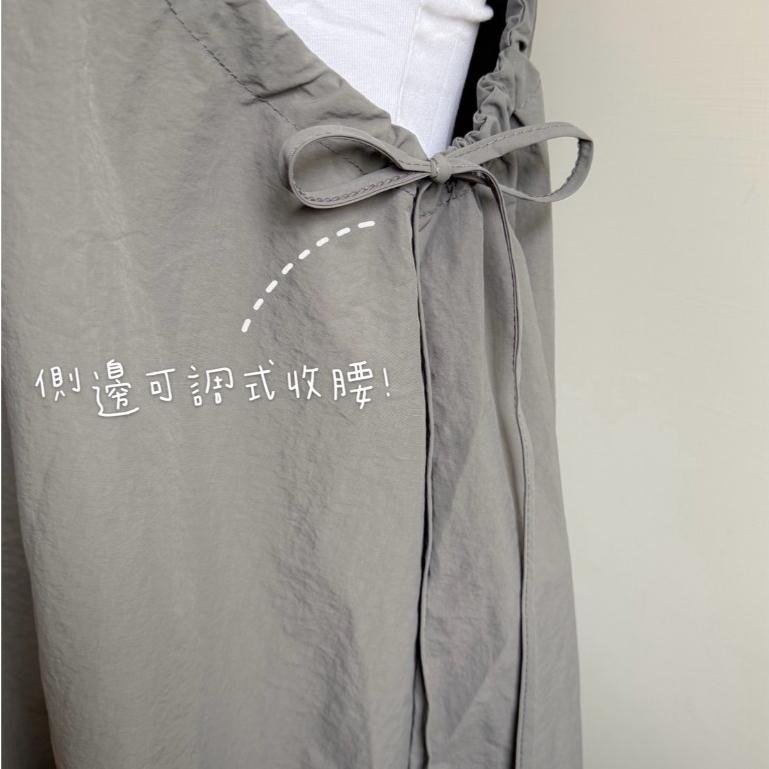 【RENA小舖 台灣現貨每天出】小個子工裝抽繩可調節吊帶裙兩件套/百搭吊帶裙【R22022】-細節圖7