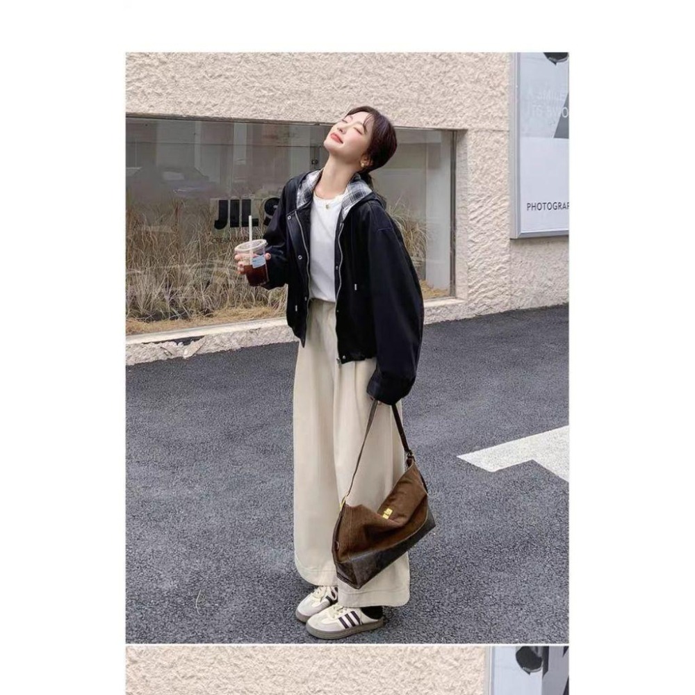 【RENA小舖 台灣現貨每天出】黑色連帽皮衣/寬鬆薄款/機車外套/黑色夾克外套/連帽皮外套/韓版/帥氣【R21926】-細節圖5