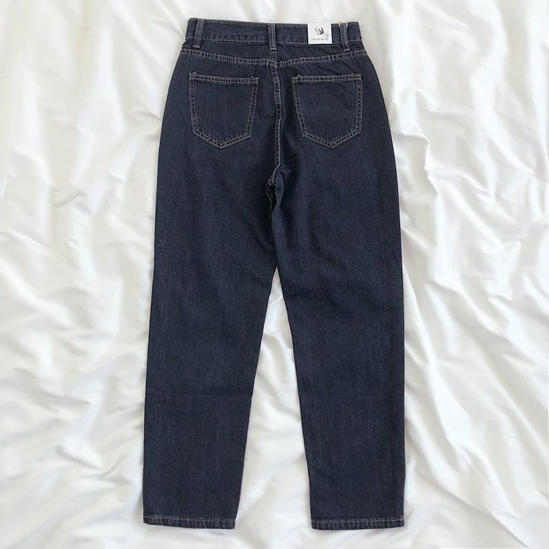 【RENA小舖 台灣現貨每天出】捲邊直筒牛仔褲_現貨/復古/高腰/百搭/直筒褲/牛仔褲【R15057】-細節圖3