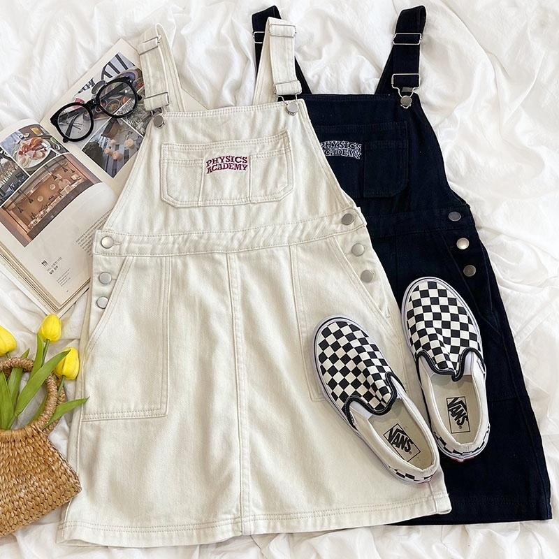 【RENA小舖 台灣現貨每天出】復古大口袋牛仔背帶裙_百搭/顯瘦/吊帶裙/牛仔裙/背帶裙/百褶裙【R20207】-細節圖4