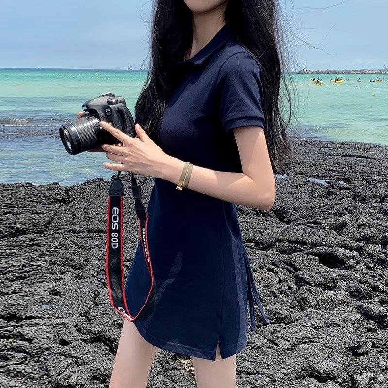 【RENA小舖 台灣現貨每天出】POLO領洋裝/氣質/高爾夫/運動/連身裙/顯瘦/洋裝/短裙/韓系【R21788】-細節圖4