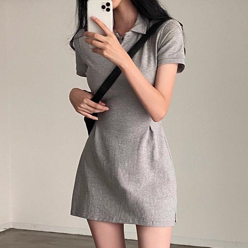 【RENA小舖 台灣現貨每天出】POLO領洋裝/氣質/高爾夫/運動/連身裙/顯瘦/洋裝/短裙/韓系【R21788】-細節圖5