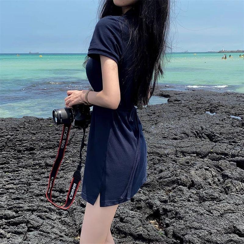 【RENA小舖 台灣現貨每天出】POLO領洋裝/氣質/高爾夫/運動/連身裙/顯瘦/洋裝/短裙/韓系【R21788】-細節圖6