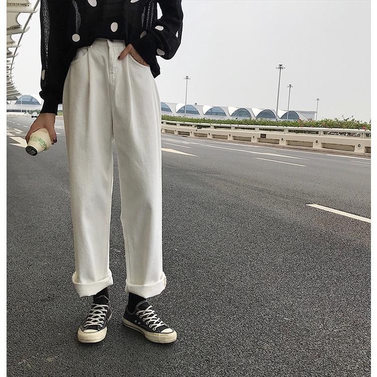 【RENA小舖 台灣現貨每天出】休閒水洗直筒牛仔褲_日常/高腰/顯瘦/長褲/牛仔褲【R20535】-細節圖6