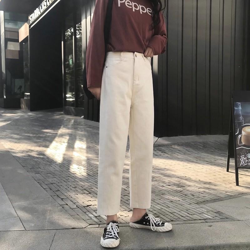 【RENA小舖 台灣現貨每天出】大地色九分牛仔褲_現貨/高腰/顯瘦/百搭/牛仔褲/長褲【R14015】-細節圖4