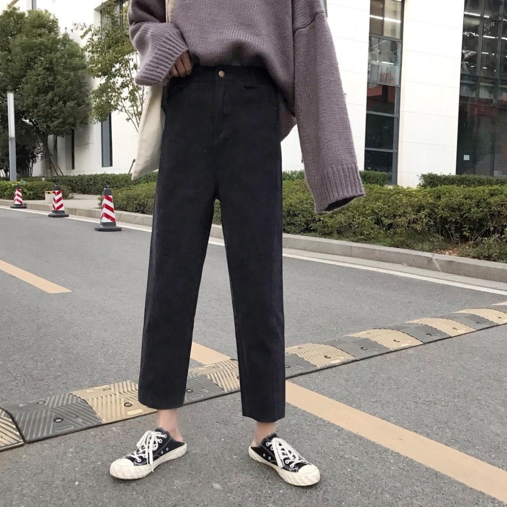 【RENA小舖 台灣現貨每天出】大地色九分牛仔褲_現貨/高腰/顯瘦/百搭/牛仔褲/長褲【R14015】-細節圖7