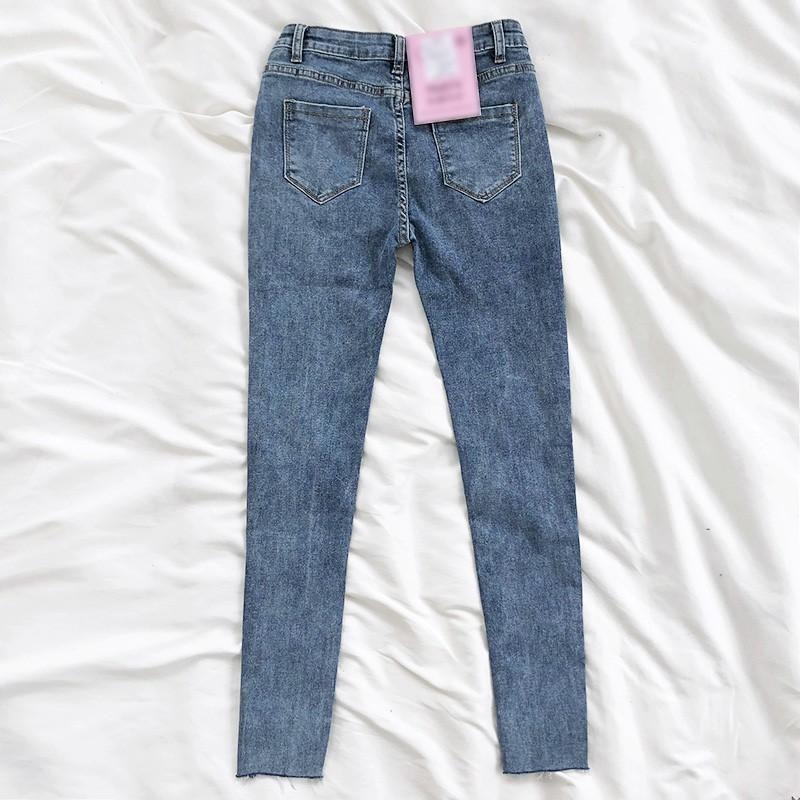 【RENA小舖 台灣現貨每天出】窄管牛仔長褲_顯瘦/修身/高腰/窄管/牛仔長褲/長褲【R17634】-細節圖4