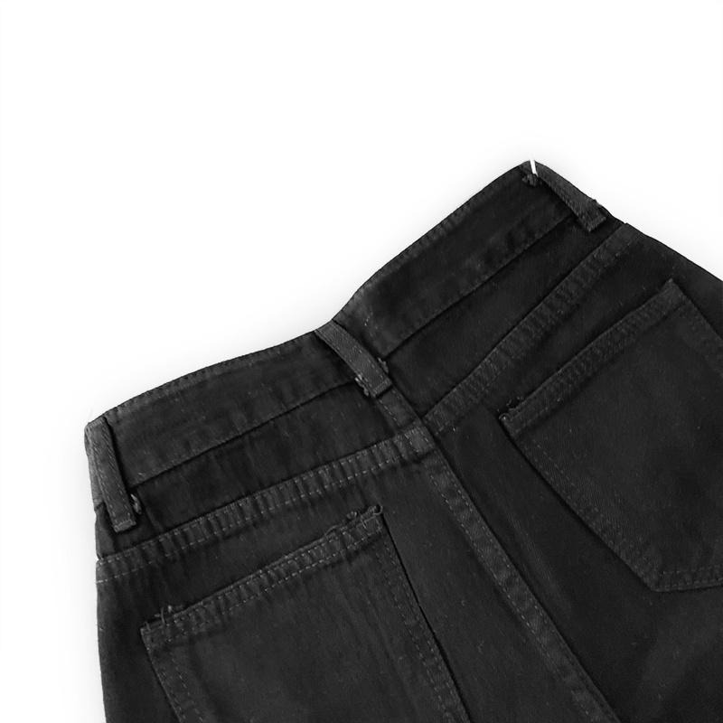 【RENA小舖 台灣現貨每天出】高腰顯瘦百搭闊腿毛邊五分牛仔短褲 闊腿短褲 五分褲 牛仔短褲【R19916】-細節圖6