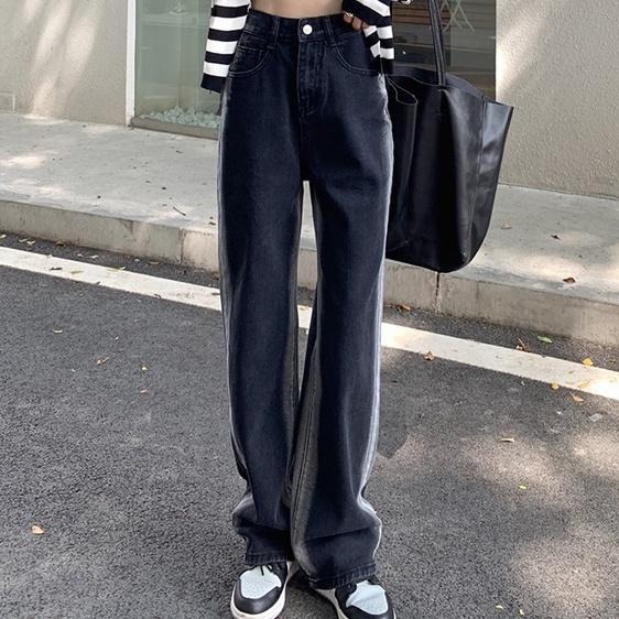 【RENA小舖 台灣現貨每天出】甜酷風招牌🎈｜漸變色牛仔長褲_百搭/復古/高腰/顯瘦/休閒褲/牛仔褲【R19657】-細節圖5