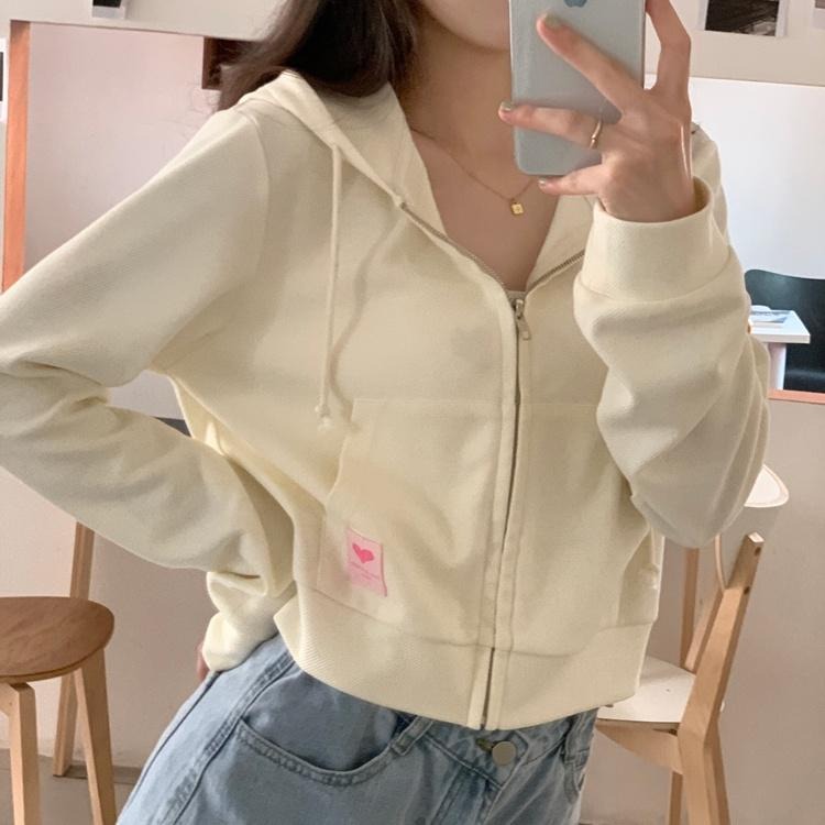 【RENA小舖 台灣現貨每天出】愛心小標抽繩連帽外套_百搭/重磅/秋季/多色/不易起球/連帽外套【R20840】-細節圖4