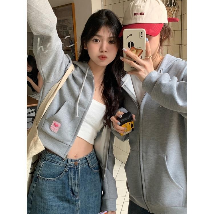 【RENA小舖 台灣現貨每天出】愛心小標抽繩連帽外套_百搭/重磅/秋季/多色/不易起球/連帽外套【R20840】-細節圖6