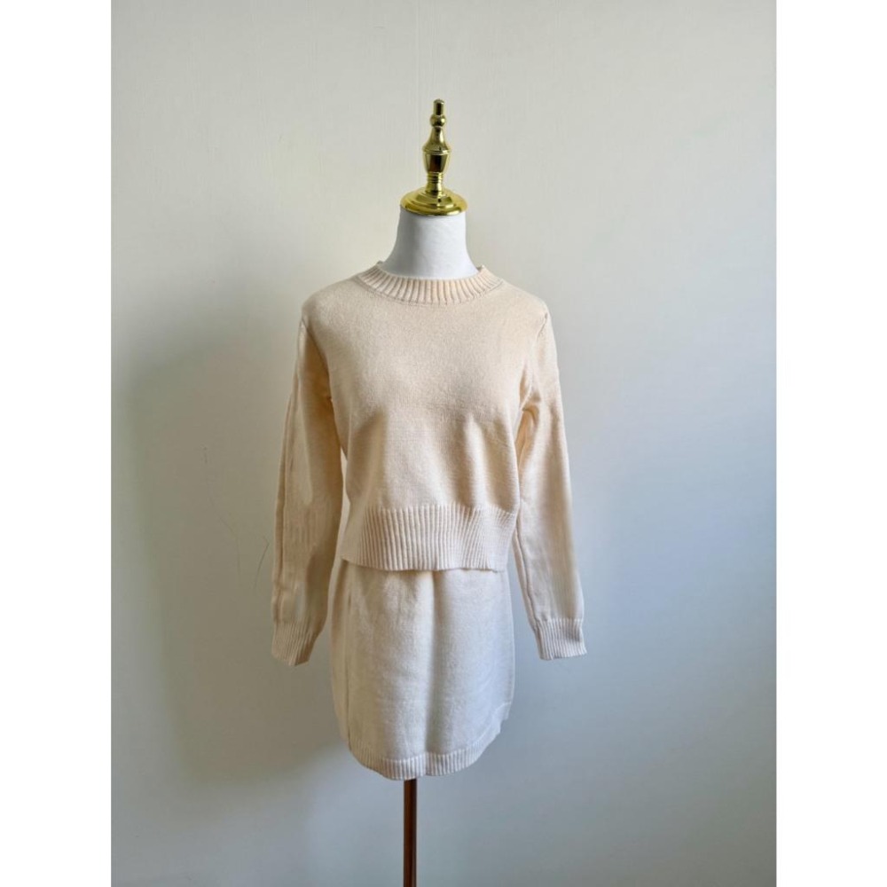 【RENA小舖 台灣現貨每天出】針織套裝/寬鬆毛衣/半身裙/韓版/休閒百搭/套裝/針織裙【R21893】-細節圖5