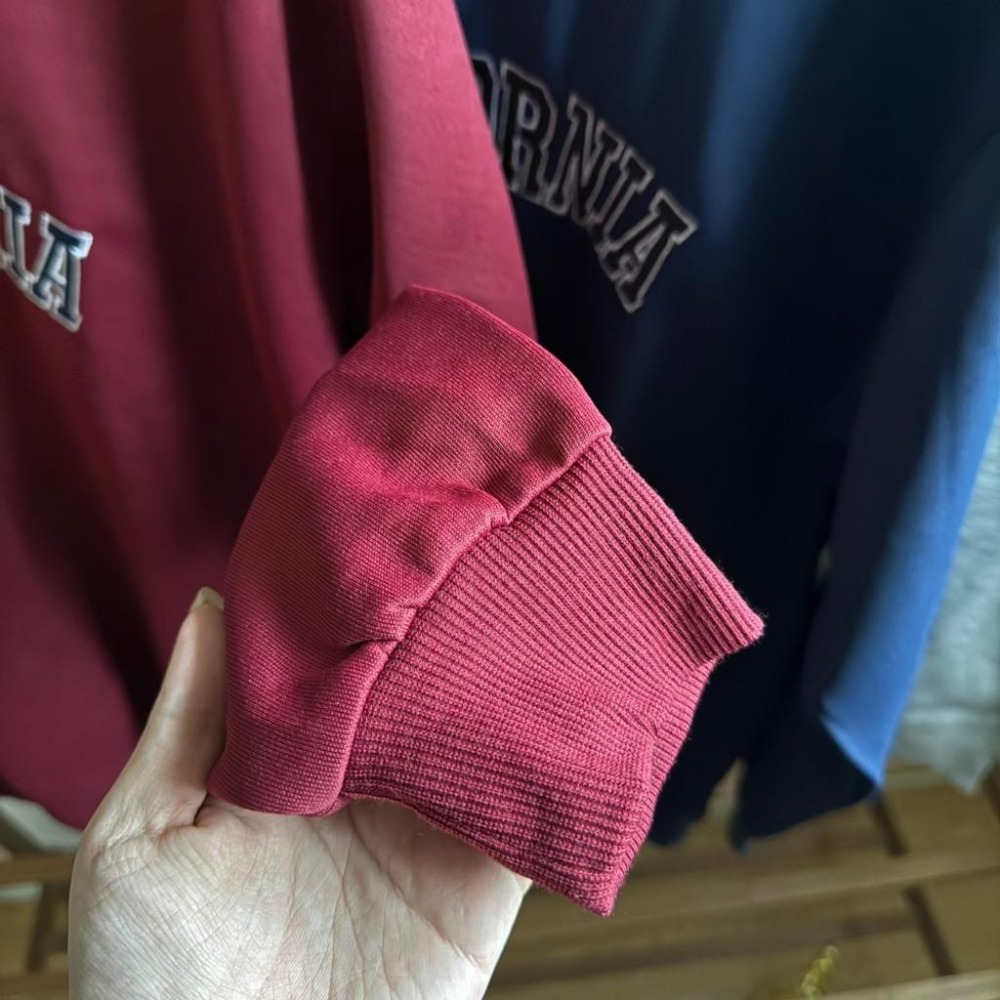 【RENA小舖 台灣現貨每天出】復古刺繡長袖大學T/圓領上衣/加絨/休閒百搭/韓系上衣【R22051】-細節圖9