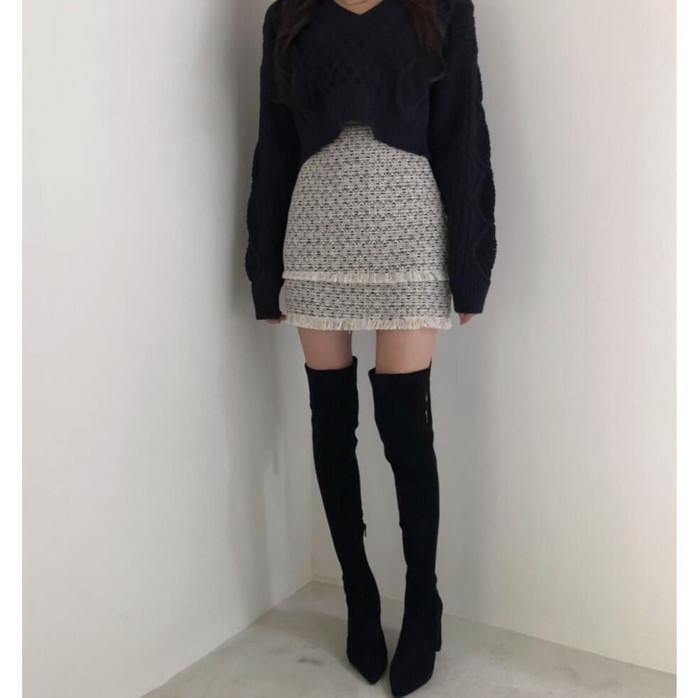 【RENA小舖 台灣現貨每天出】麻花慵懶後綁帶短款上衣/毛衣/韓版/休閒百搭【R22041】-細節圖6