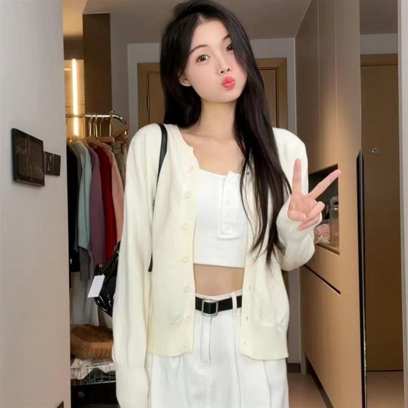 【RENA小舖 台灣現貨每天出】針織外套/針織開襟毛衣/毛衣外套/美式復古小個子毛衣/薄外套【R21861】-細節圖6