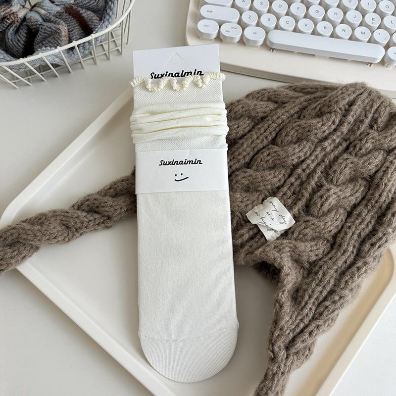 【RENA小舖 台灣現貨每天出】秋冬花苞木耳邊堆堆襪 | 百搭/簡約/配件/襪子/堆堆襪【R22025】-細節圖6