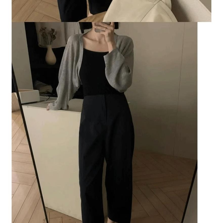 【RENA小舖 台灣現貨每天出】夏季針織外套/短版罩衫/針織開衫/短披肩罩衫/薄外套/海邊/夏天/防曬【R21910】-細節圖6