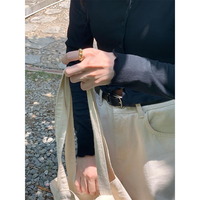 【RENA小舖 台灣現貨每天出】薄荷涼糖✨｜圓領針織衫_短款/夏季/防曬/薄款/長袖/針織衫【R21408】-細節圖4