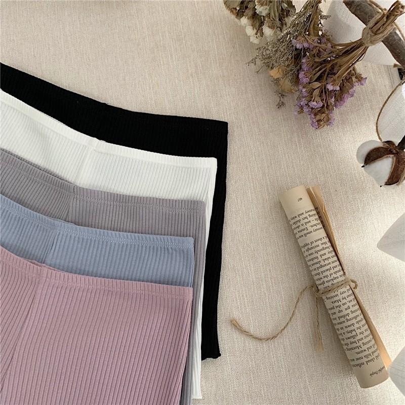 【RENA小舖 台灣現貨每天出】你的安全我來罩🫱｜木耳邊安全褲_彈力素面安全褲/捲邊/內搭褲/安全褲【Q1346】-細節圖3