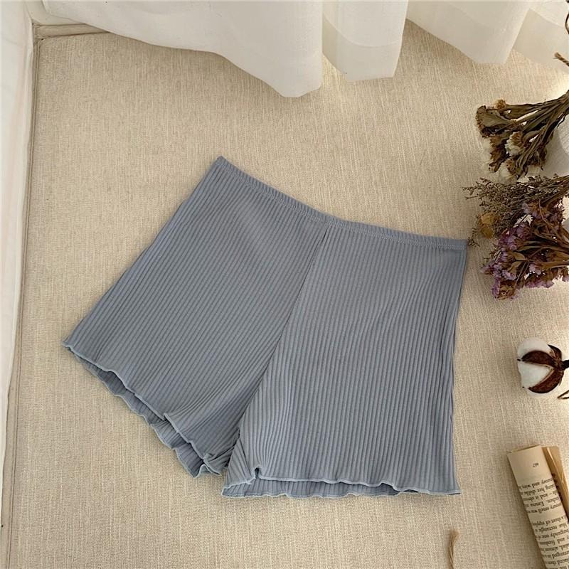 【RENA小舖 台灣現貨每天出】你的安全我來罩🫱｜木耳邊安全褲_彈力素面安全褲/捲邊/內搭褲/安全褲【Q1346】-細節圖9